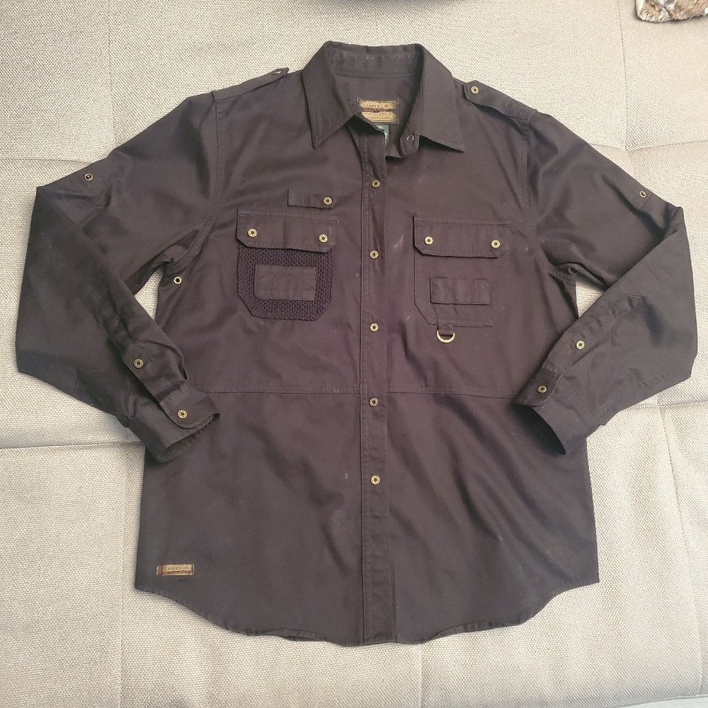 Ralph Lauren classic black button up l/s shirt